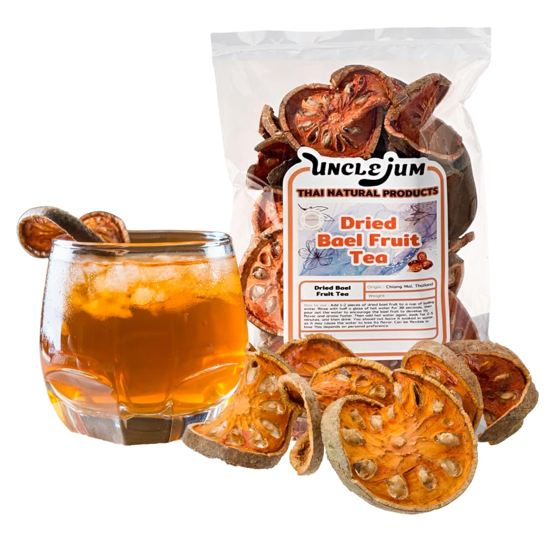 UNCLEJUM Bael Fruit Tea – Thai Herbal Gourmet Loose Tea (Fruity Aroma, Caffeine-Free)