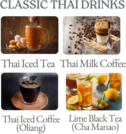 Stainless Steel Thai Tea Pot with Reusable Cloth Filter – Traditional Thai Coffee & Tea Strainer Set