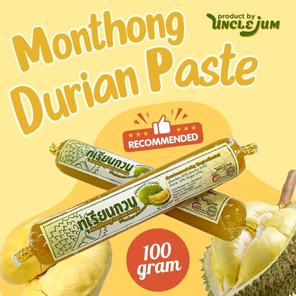 Thai Monthong Durian Paste: Creamy Exotic Fruit Spread (100g)