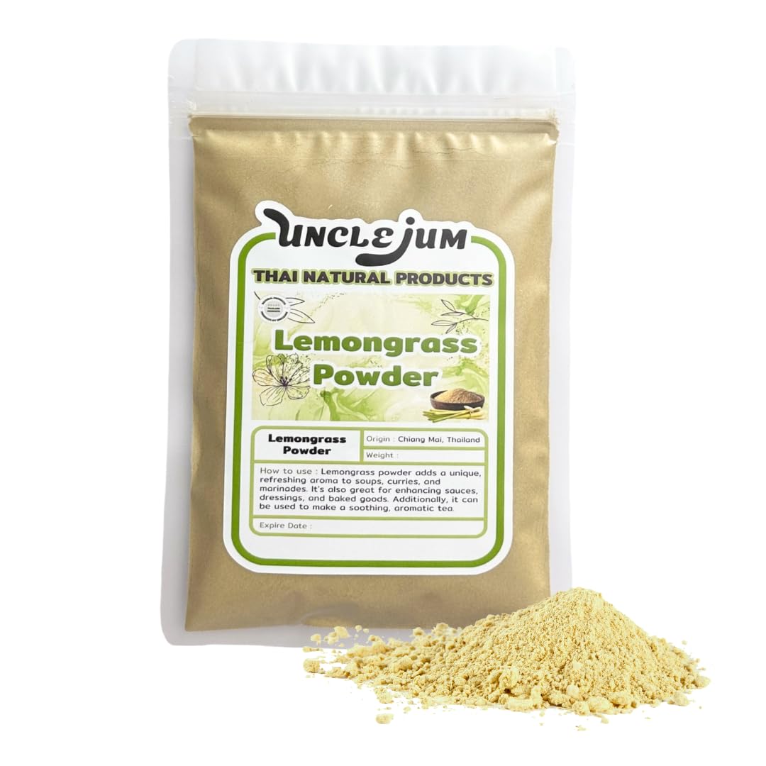 UNCLEJUM Thai Lemongrass Powder – Seasoning for Cooking & Tea (100g / 3.52oz)