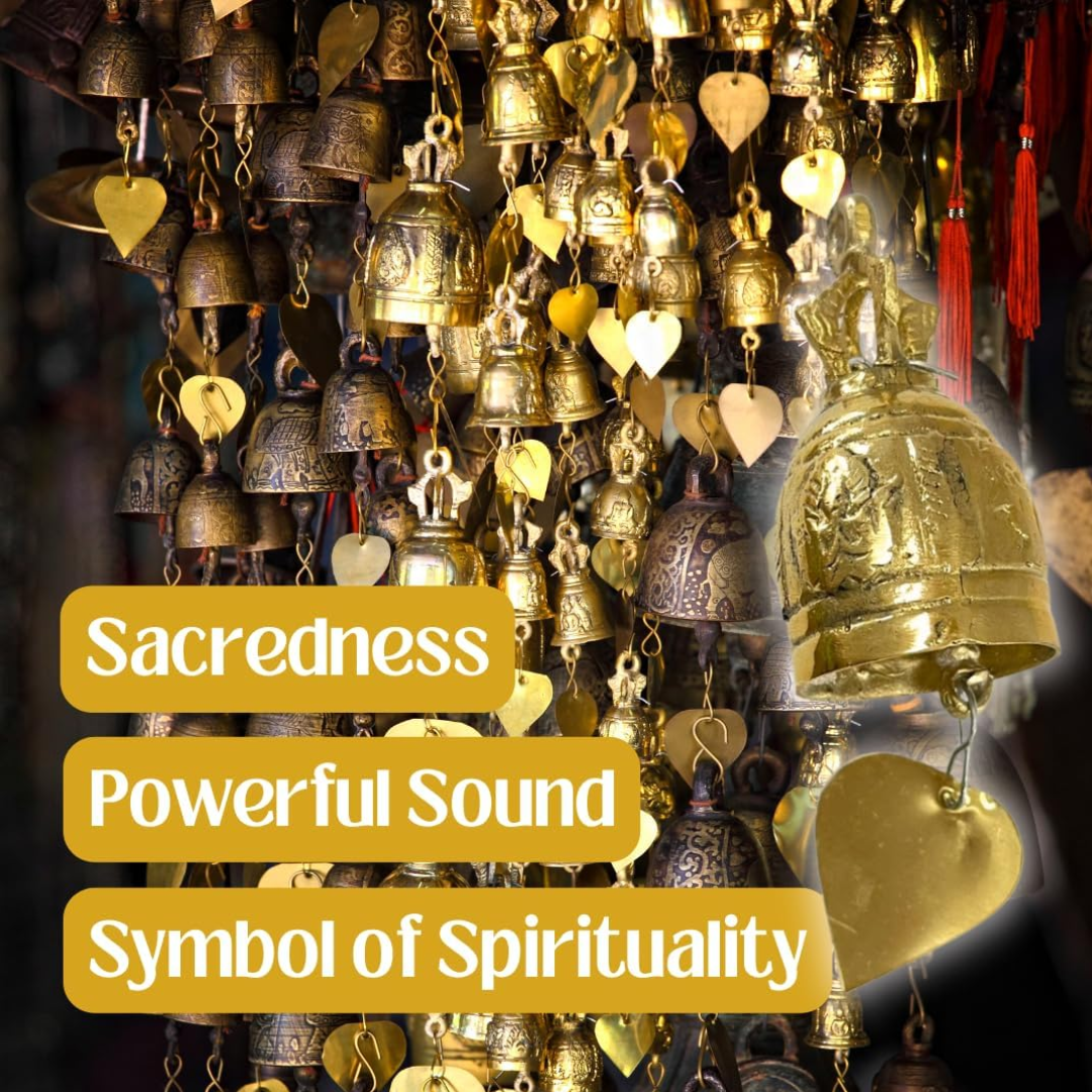 UNCLEJUM Handcrafted Thai Brass Temple Bell – 3-Inch Traditional Buddhist Hanging Bell for Meditation, Prayer, Home, Garden & Thai Decor