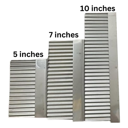 UNCLEJUM Thai Crinkle Cutter Serrated Knife – Stainless Steel Wavy Cutter for Agar Jelly, Grass Jelly, Khanom Chan, Vegetables & Decorative Food Slicing (5", 7", 10")