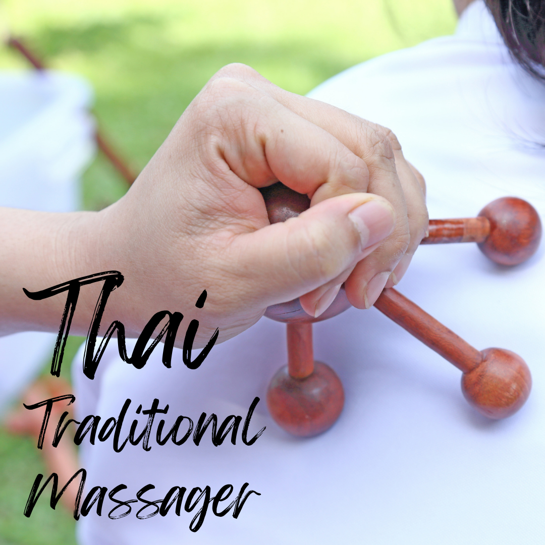 Thai Traditional Massage Wooden Massager Tool – Spider Shape Multi Trigger Point Press | Full Body Thai Wooden Massager by UNCLEJUM