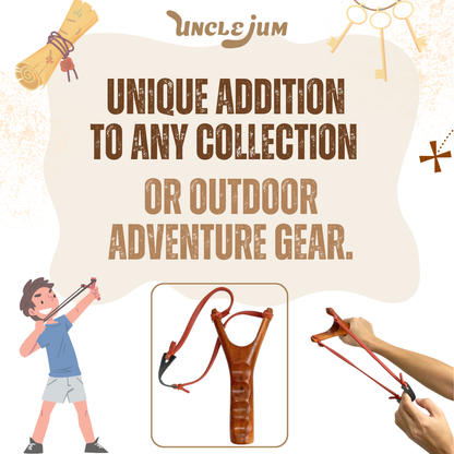Traditional Thai Wooden Slingshot Catapult – Handmade Red Wood 7.5 in Handheld Outdoor Toy & Collectible