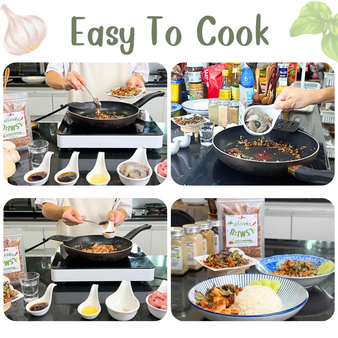 UNCLEJUM Pad-Kapao Spice Blend | Dried Thai Holy Basil, Chili & Garlic | Authentic Stir-Fry Seasoning 30g