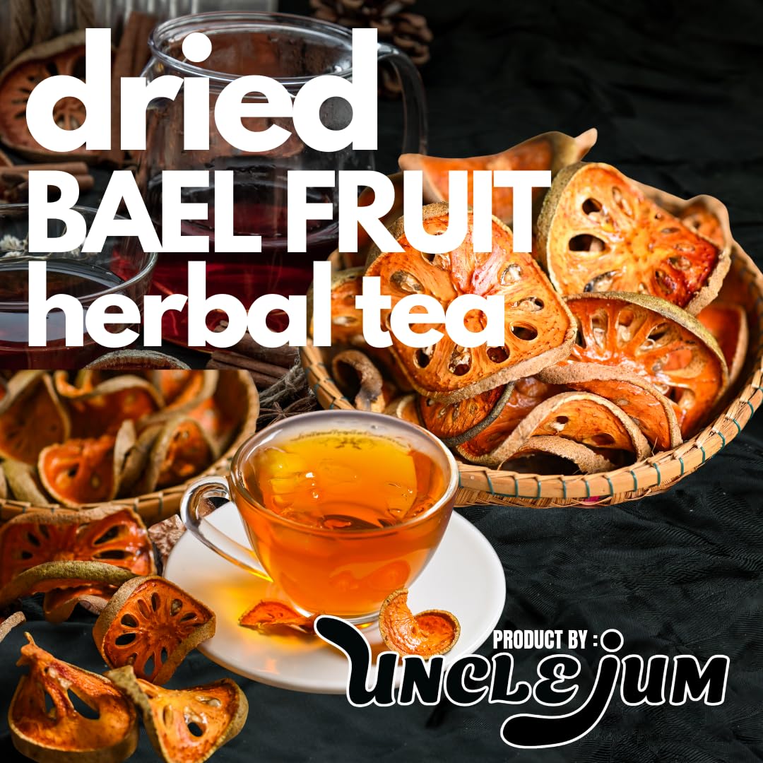 UNCLEJUM Bael Fruit Tea – Thai Herbal Gourmet Loose Tea (Fruity Aroma, Caffeine-Free)