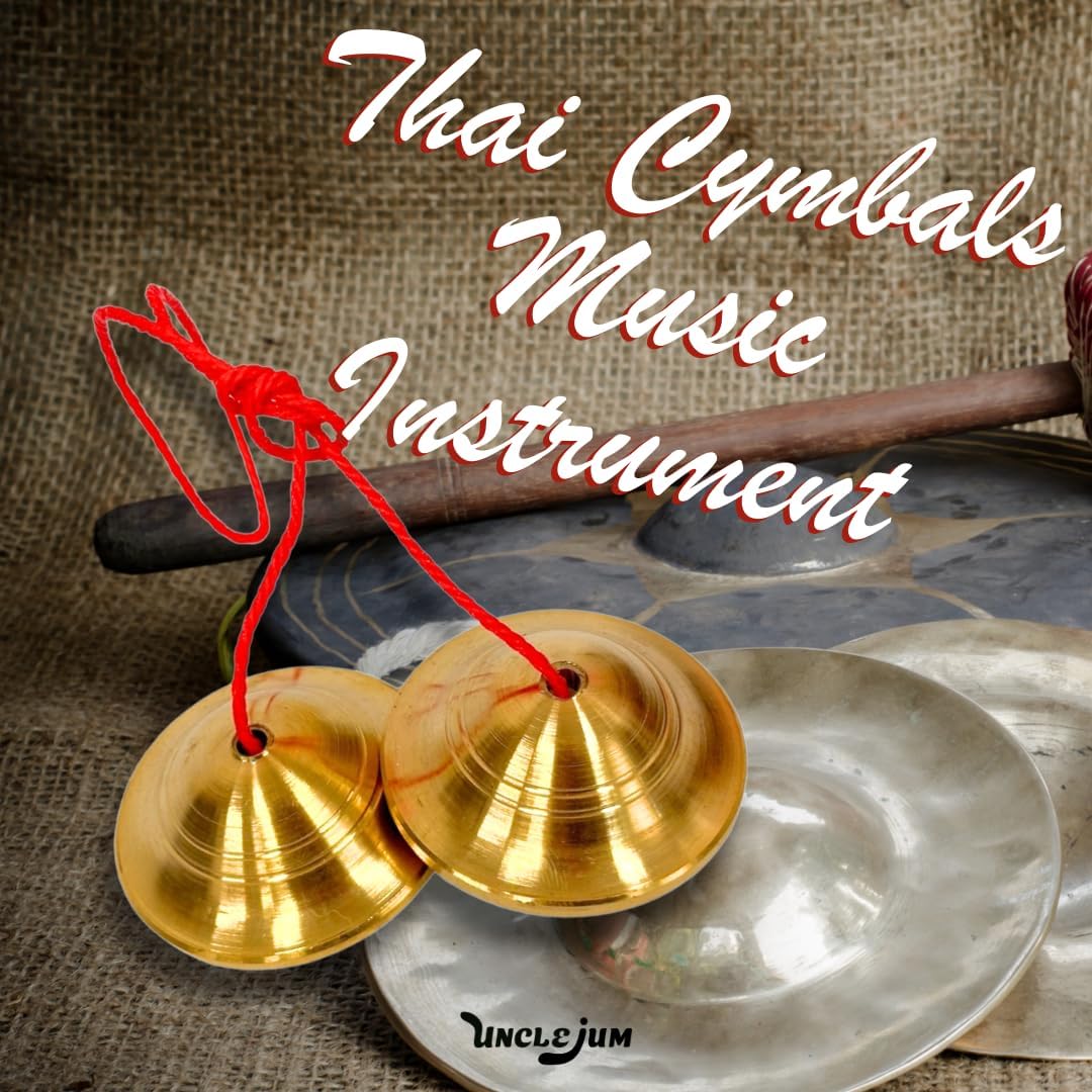 Thai Brass Cymbals – Handmade Traditional Thai Musical Instrument for Music and Dance
