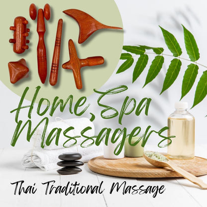 Thai Massage Tool Set – 6 Pieces for Traditional Massage Thailand  by UNCLEJUM