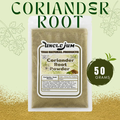 Thai Ground Coriander Root Powder – 100% Pure Coriander Root Spice | Authentic Thai Herb for Tom Yum, Curry Paste, Marinades & Asian Cooking | Product of Thailand
