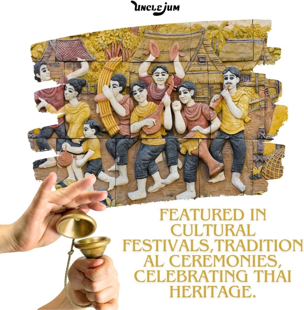 Thai Brass Cymbals – Handmade Traditional Thai Musical Instrument for Music and Dance