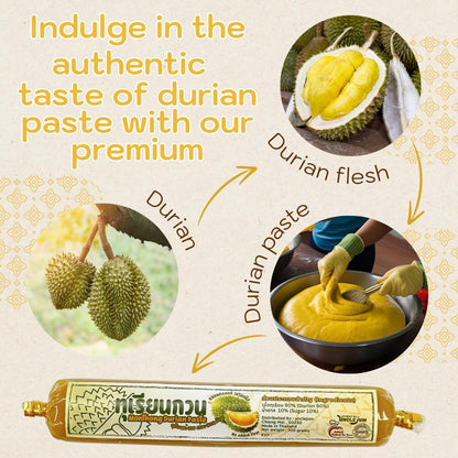 Thai Monthong Durian Paste: Creamy Exotic Fruit Spread (100g)