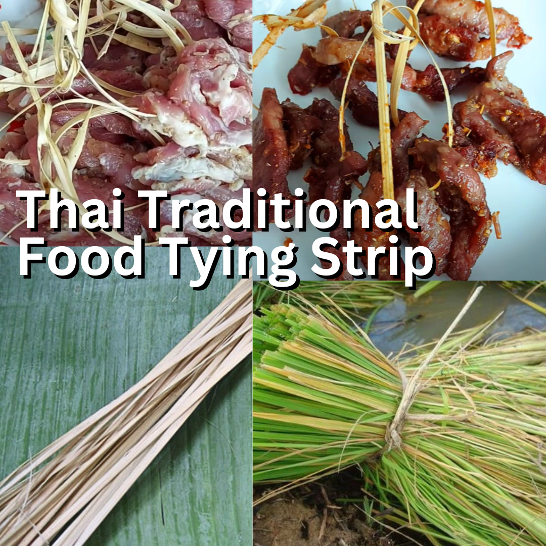 UNCLEJUM Thai Handmade Bamboo Tie Strips – 100 Natural Bamboo Binding Strips for Banana Leaf Wrapping, Sticky Rice, Thai Desserts, Gardening, Crafts & DIY (12 Inch)