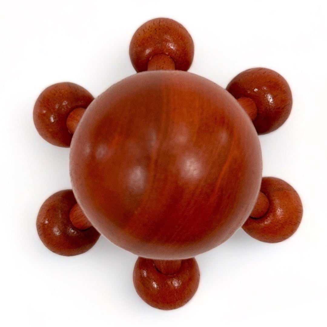Thai Traditional Massage Wooden Massager Tool – Spider Shape Multi Trigger Point Press | Full Body Thai Wooden Massager by UNCLEJUM