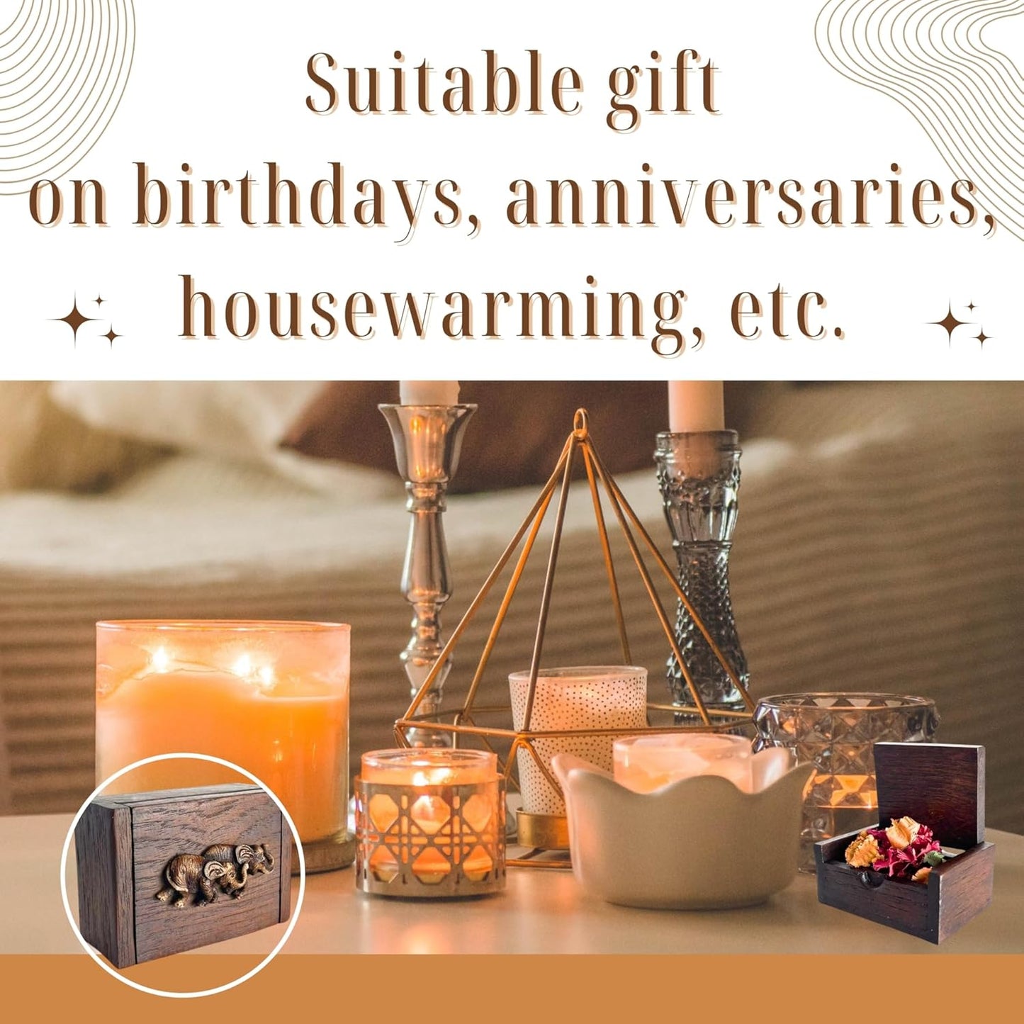 Vintage Thai Teak Wood Namcard Box – Handcrafted Elephant Carving (3.5")