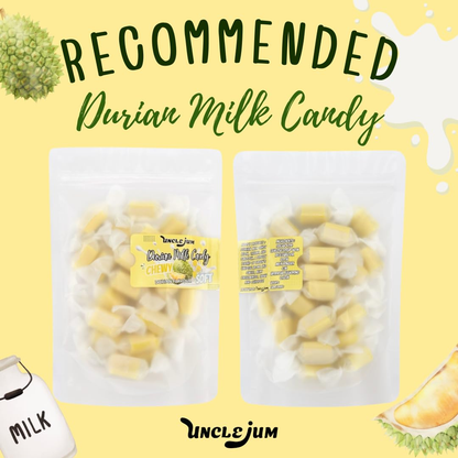 Thai Durian Milk Candy 110g – Soft & Chewy Milk Toffee with Real Durian, Creamy Tropical Candy, Authentic Thai Sweet Snack