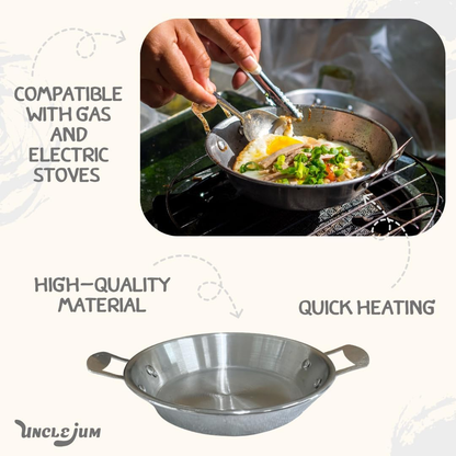 Versatile Thai Kai-Kra-Ta (ไข่กระทะ) Breakfast Pan 6 Inch Traditional Thai Cooking Pan for Fried Eggs, Omelets, Stir-Fry & Everyday Meals