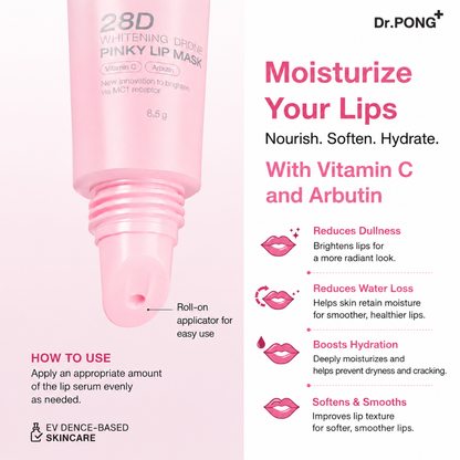 Dr.PONG 28D Whitening Drone Pinky Lip Mask 8.5g – Brightening Lip Mask with Vitamin C, Arbutin & Peptides | Hydrating Overnight Lip Treatment