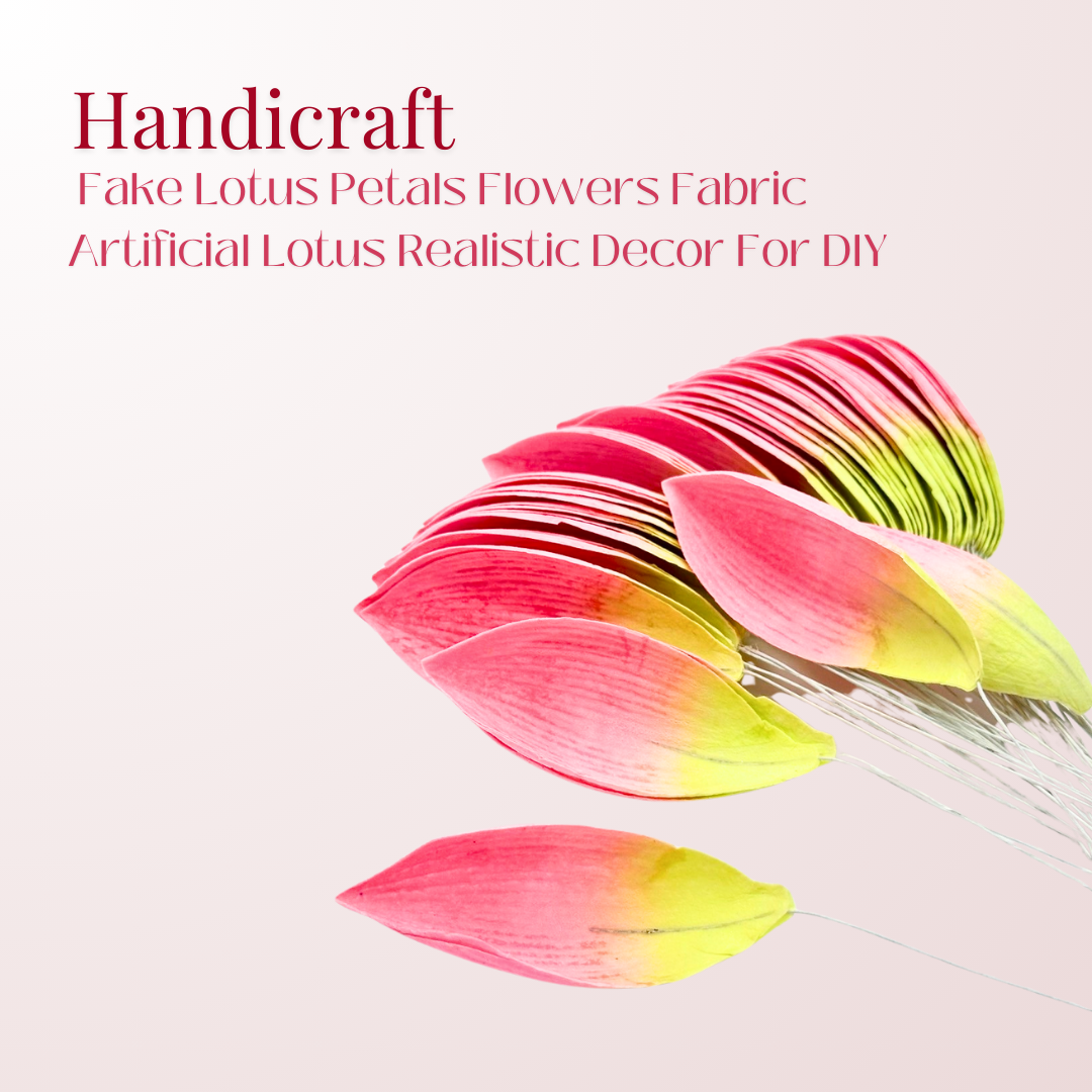UNCLEJUM Artificial Lotus Flower Petals 50pcs – 3 Inch Realistic Fabric Petals for DIY Floral Arrangements, Crafts & Decorations