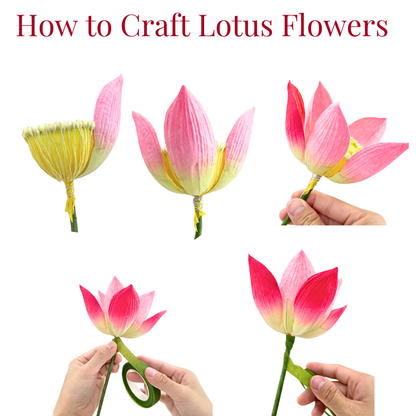 UNCLEJUM Artificial Lotus Flower Petals 50pcs – 3 Inch Realistic Fabric Petals for DIY Floral Arrangements, Crafts & Decorations
