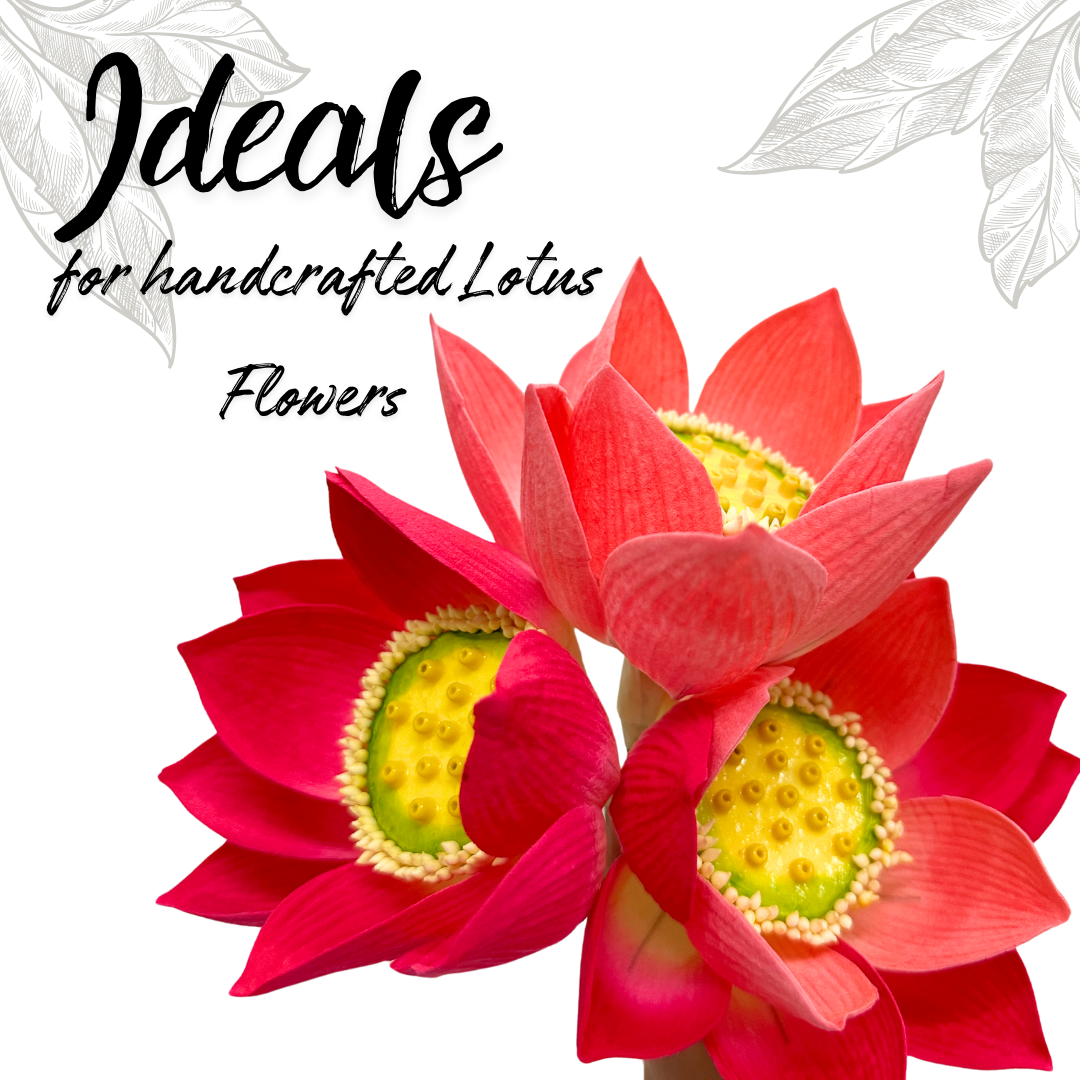 UNCLEJUM Artificial Lotus Flower Petals 50pcs – 3 Inch Realistic Fabric Petals for DIY Floral Arrangements, Crafts & Decorations