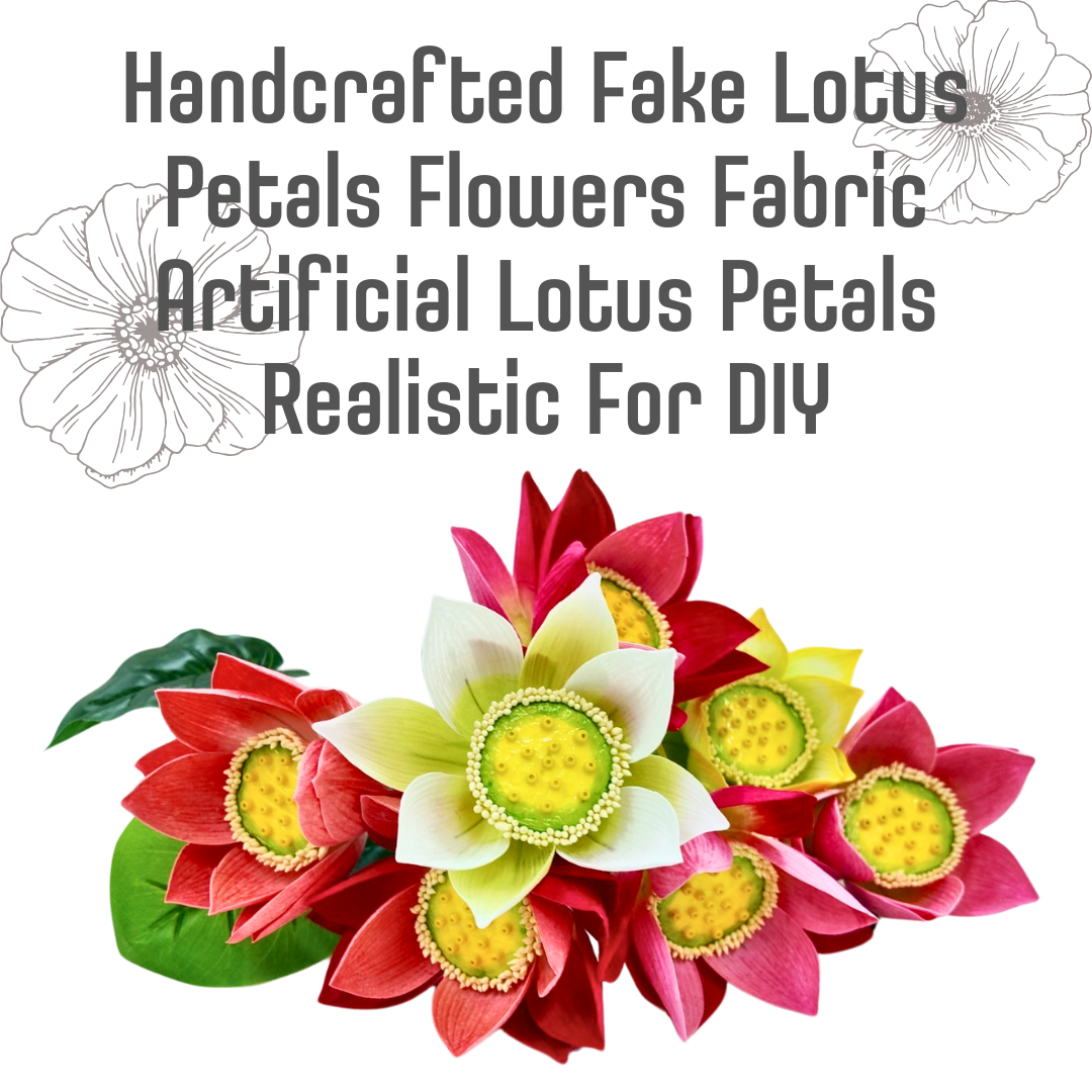 UNCLEJUM Artificial Lotus Flower Petals 50pcs – 3 Inch Realistic Fabric Petals for DIY Floral Arrangements, Crafts & Decorations