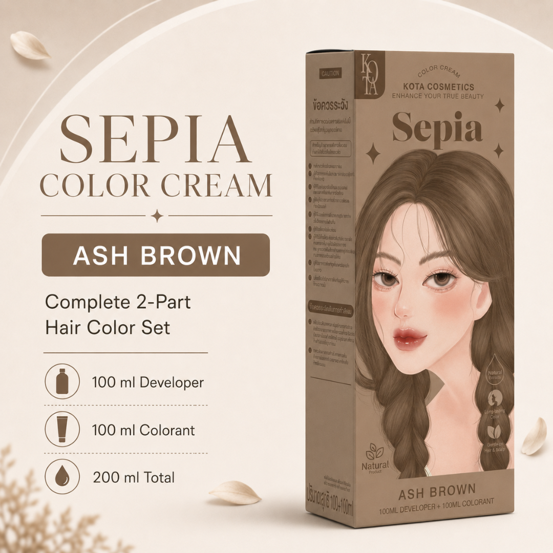 KOTA Cosmetics Color Cream – Hair Color Cream with 12 Shades – 100ml Colorant + 100ml Developer