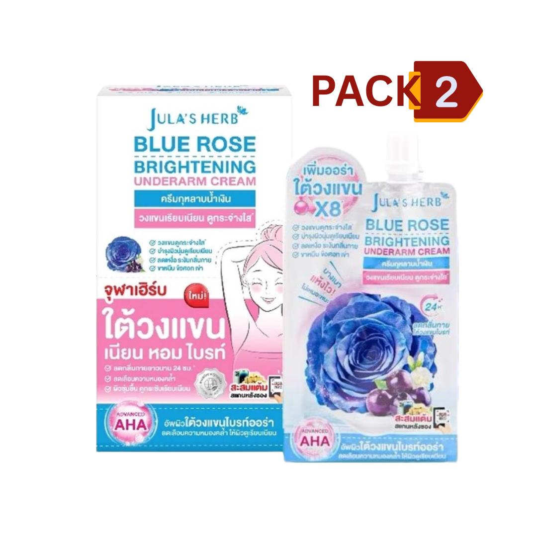 JULA'S HERB Blue Rose Brightening Underarm Cream 40g Brightening Underarm Cream with Blue Rose, Alpha Arbutin & Natural Deodorizing Technology
