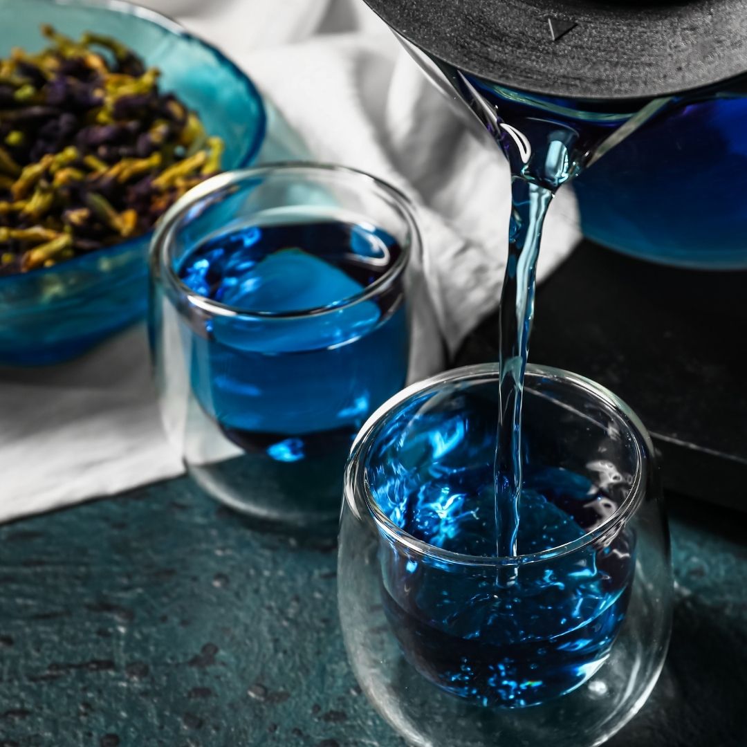 UNCLEJUM Dried Butterfly Pea Flower Tea 100g | Natural Blue Herbal Tea | Caffeine-Free Flower Drink for Cooking, Coloring & Gifts