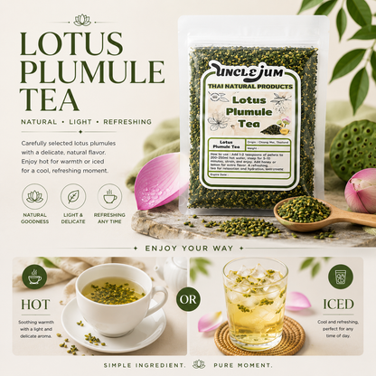 UNCLEJUM Dried Lotus Plumule Tea – Traditional Thai Herbal Tea