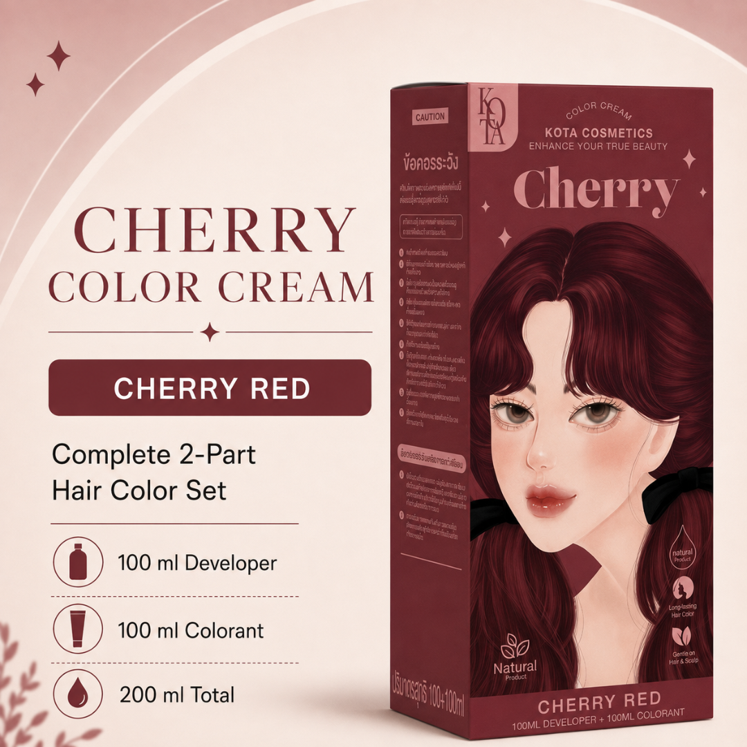 KOTA Cosmetics Color Cream – Hair Color Cream with 12 Shades – 100ml Colorant + 100ml Developer