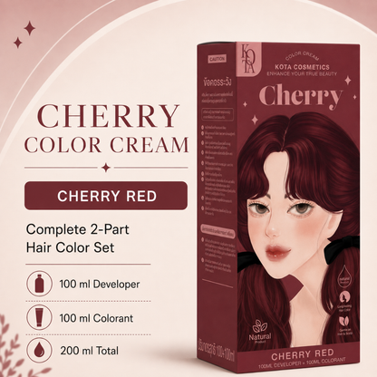 KOTA Cosmetics Color Cream – Hair Color Cream with 12 Shades – 100ml Colorant + 100ml Developer