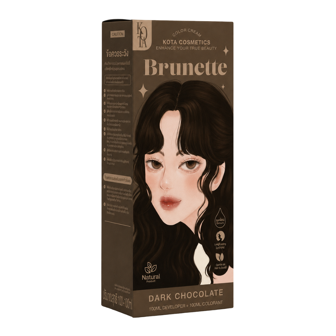 KOTA Cosmetics Color Cream – Hair Color Cream with 12 Shades – 100ml Colorant + 100ml Developer