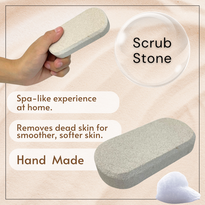 4-Piece Exfoliating Bath & Shower Set – Loofah Sponge, Bath Puff, Pumice Stone & Scalp Massager, Body Scrubber Home Spa Kit