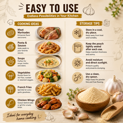 UNCLEJUM Garlic Powder 100g | Premium Ground Garlic Seasoning for Cooking, Marinades & Sauces