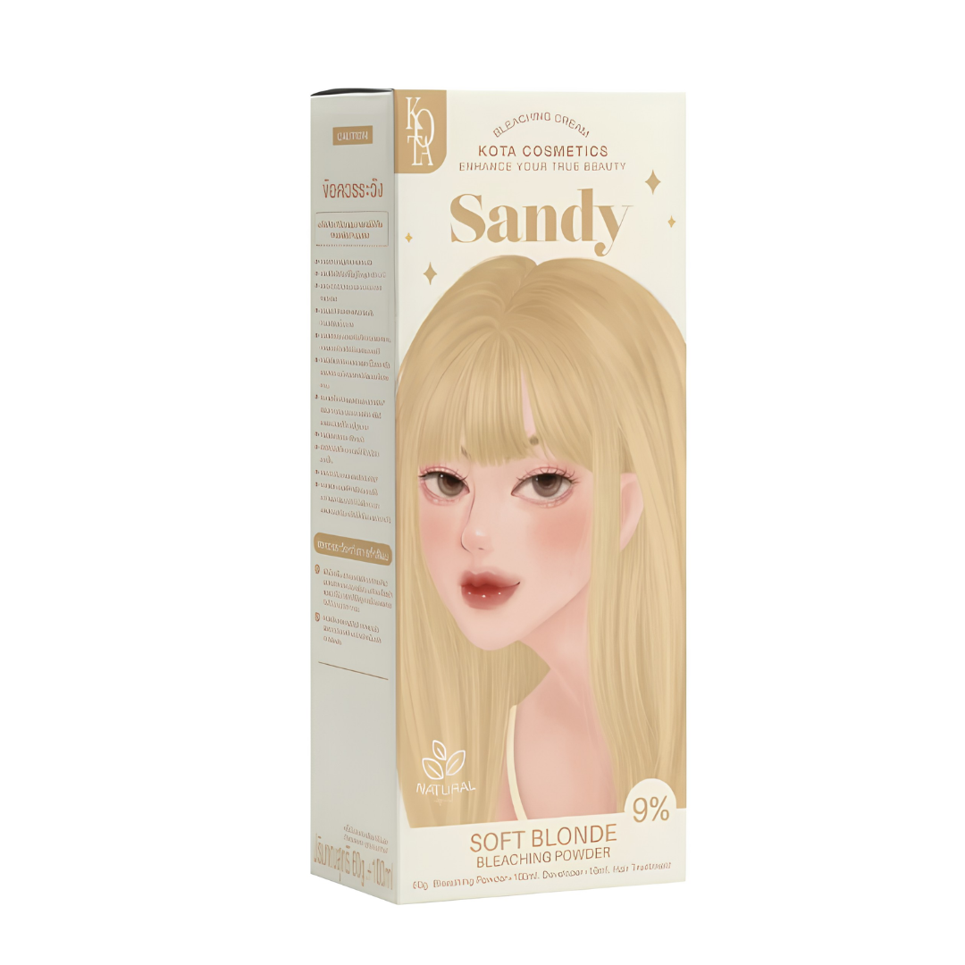 KOTA Sandy Soft Blonde Bleaching Kit – Rose-Scented Hair Lightener for a Brighter, Color-Ready Base