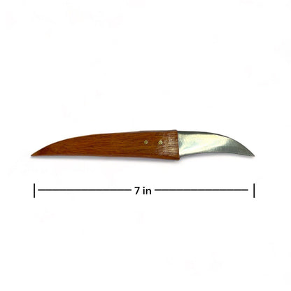 Handmade Thai Fruit Carving Knife Set: Aranyik Stainless Steel, Wood Handle