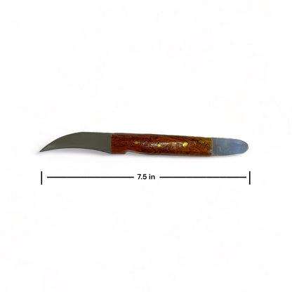 Handmade Thai Fruit Carving Knife Set: Aranyik Stainless Steel, Wood Handle
