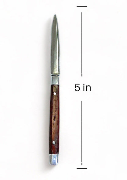 2 Pcs Thai Fruit & Vegetable Carving Knives – Handmade Aranyik Style Cutter Set with Wooden Handle & Stainless Steel Blades (2” & 2.5”)