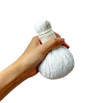 Thai Herbal Compress Massage Ball 100g 5 Pcs – Traditional Hot Herbal Spa Compress, Luk Pra Kob for Body Massage & Relaxation
