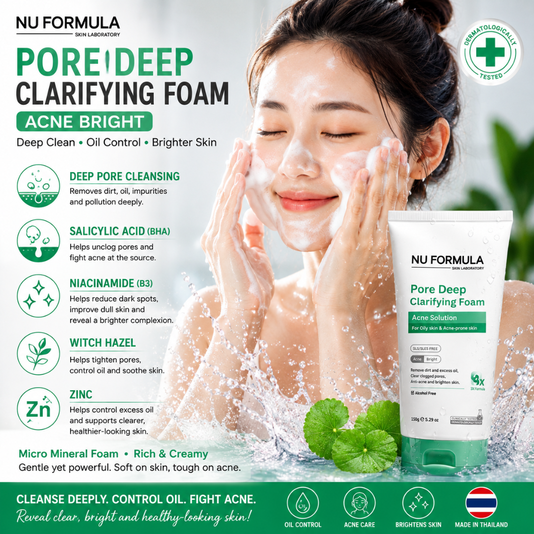NU FORMULA Pore Deep Clarifying Foam Acne Bright 150g