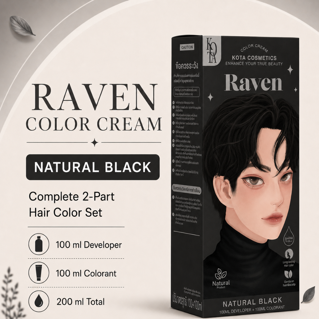 KOTA Cosmetics Color Cream – Hair Color Cream with 12 Shades – 100ml Colorant + 100ml Developer