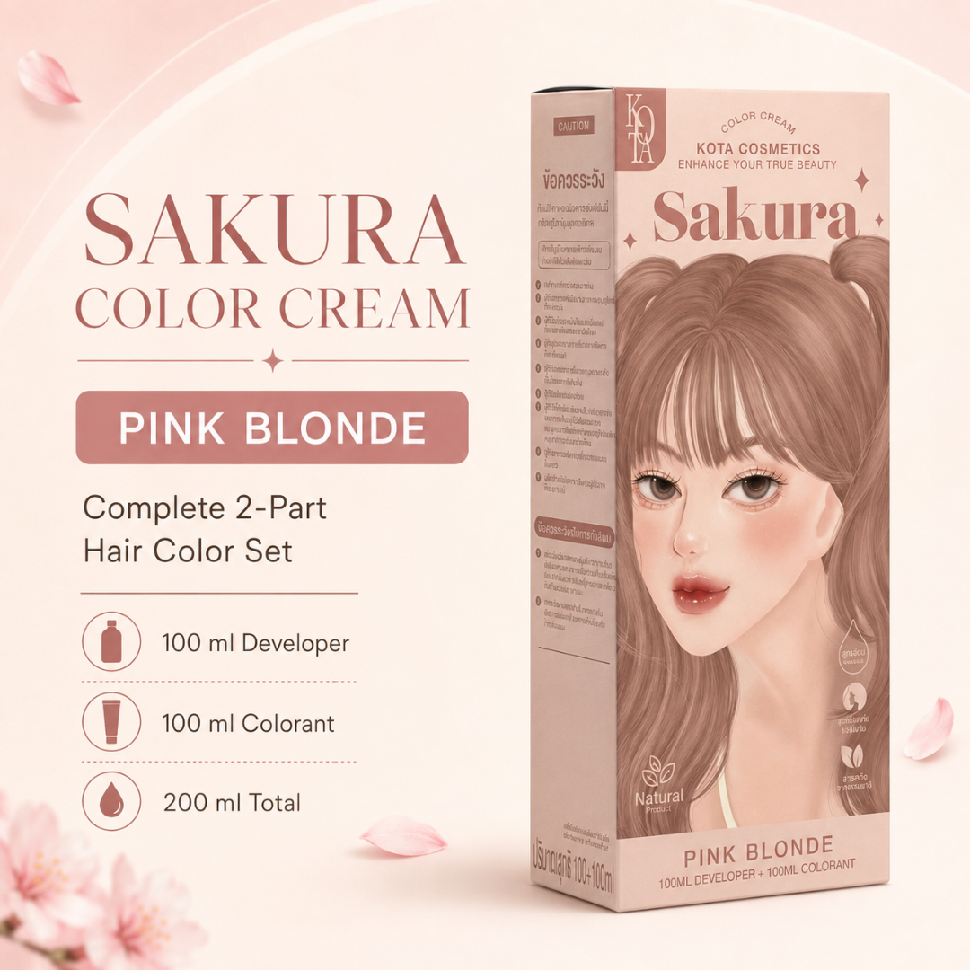 KOTA Cosmetics Color Cream – Hair Color Cream with 12 Shades – 100ml Colorant + 100ml Developer