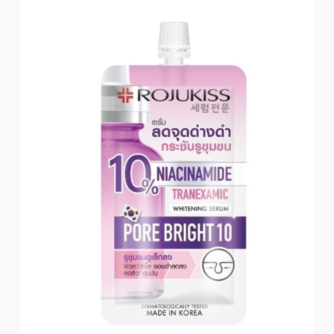 (Pack of 3) ROJUKISS Pore Bright 10 Whitening Serum 8ml.