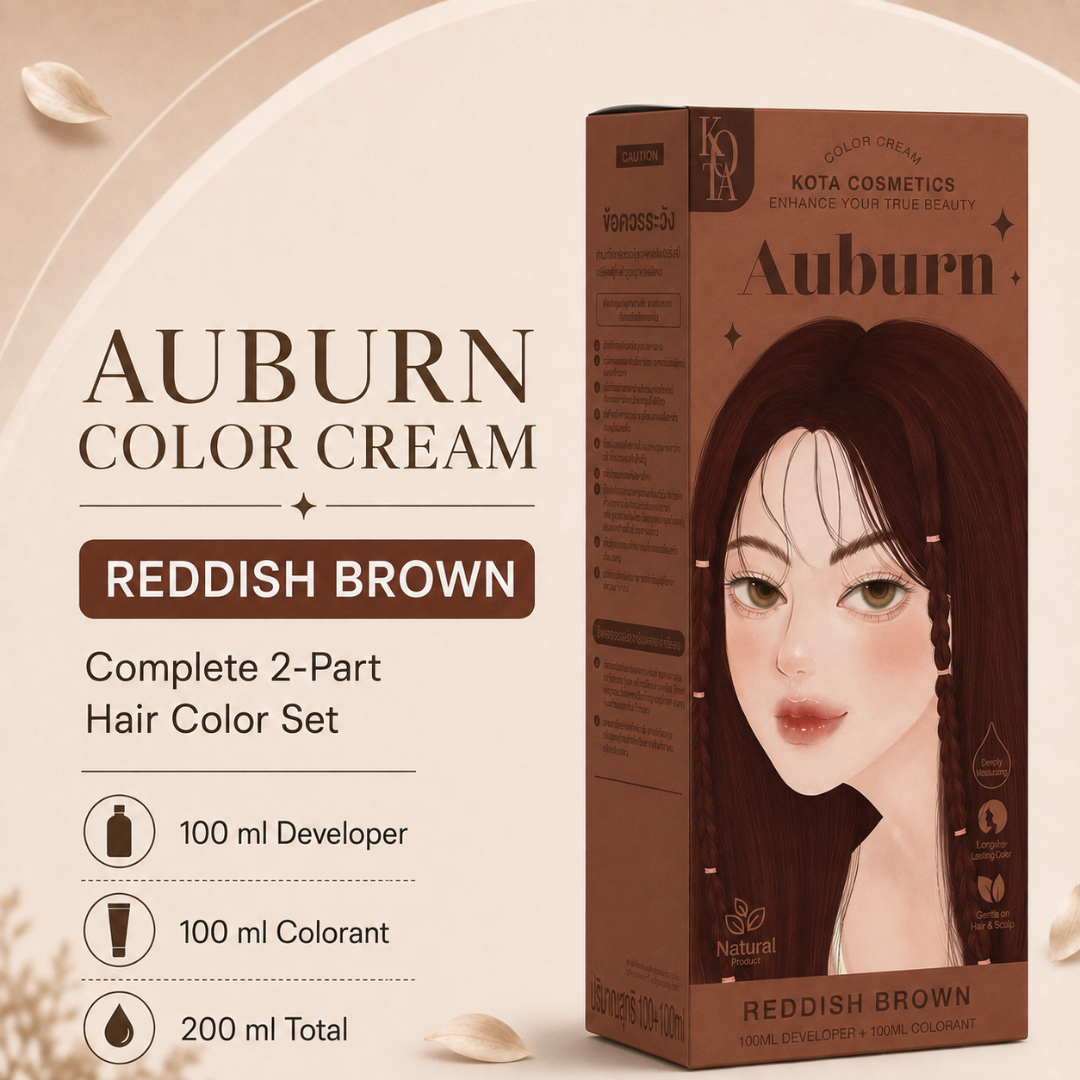 KOTA Cosmetics Color Cream – Hair Color Cream with 12 Shades – 100ml Colorant + 100ml Developer