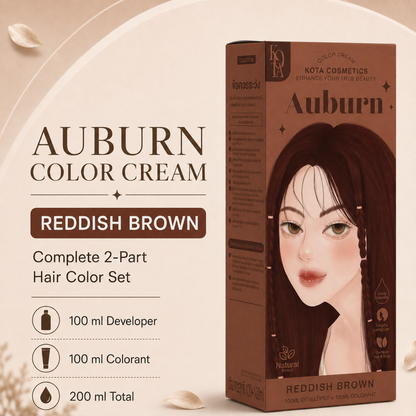 KOTA Cosmetics Color Cream – Hair Color Cream with 12 Shades – 100ml Colorant + 100ml Developer