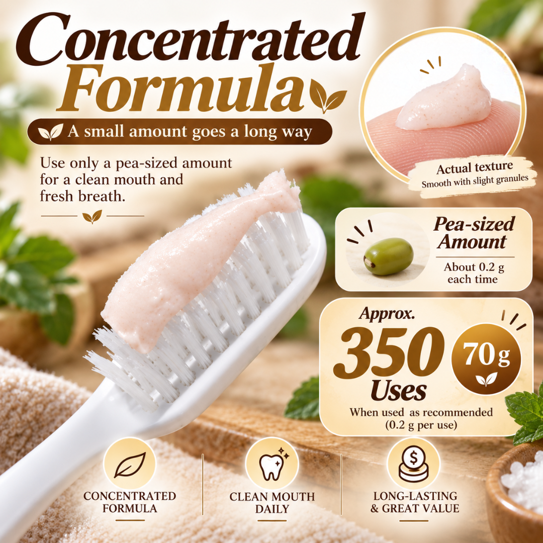 Tepthai Concentrated Herbal Toothpaste – Salt Flavor with Fluoride for Gum Care, Plaque & Stain Care, Fresh Breath – 70g × 2 Tubes