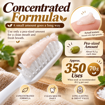 Tepthai Concentrated Herbal Toothpaste – Salt Flavor with Fluoride for Gum Care, Plaque & Stain Care, Fresh Breath – 70g × 2 Tubes