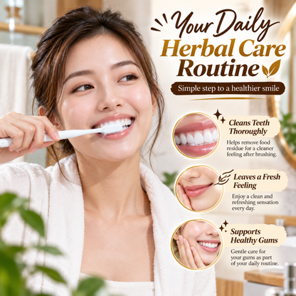Tepthai Concentrated Herbal Toothpaste – Salt Flavor with Fluoride for Gum Care, Plaque & Stain Care, Fresh Breath – 70g × 2 Tubes