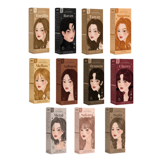KOTA Cosmetics Color Cream – Hair Color Cream with 12 Shades – 100ml Colorant + 100ml Developer