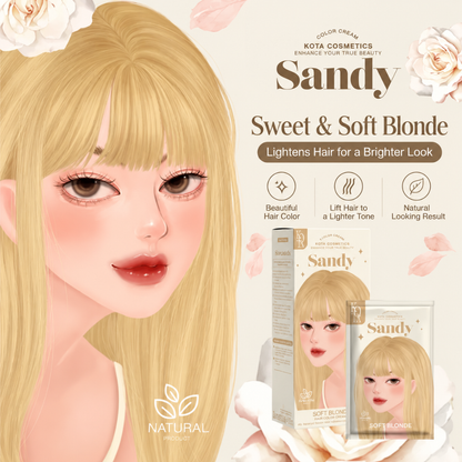 KOTA Sandy Soft Blonde Bleaching Kit – Rose-Scented Hair Lightener for a Brighter, Color-Ready Base